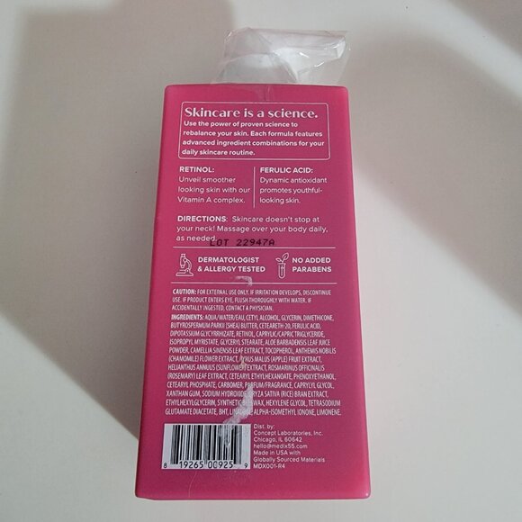 Medix 5.5 Body Cream Pair Retinol With Ferulic Acid AND Collagen Peptides - Picture 4 of 9